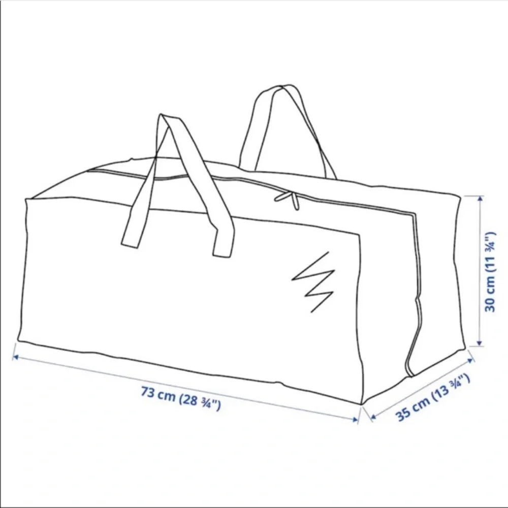 2 IKEA Reusable Frakta Zipper Tote Bags Large Backpack Bag NEW NWT
